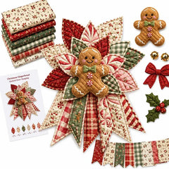 🎄🎁Sada na zavěšení dveří - ručně vyráběná patchworková dekorace