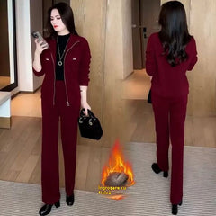 💖🔴🔥Kupte 1 a získejte 1 zdarma🔥💥【M-4XL】Dámské silné sametové obleky (bunda + kalhoty)