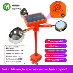 🐦🦉【NEW】Nou respingător de păsări cu voce reglabilă, cu energie solară eoliană, modernizat