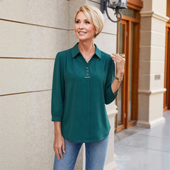 ✨ Elegancka bluzka szyfonowa XXL (XL-6XL) – wyszczupla sylwetkę i ukrywa niedoskonałości 💕