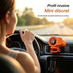 🌀 Ventilator hands-free cu afișaj LED, clemă integrată și 199 de niveluri reglabile