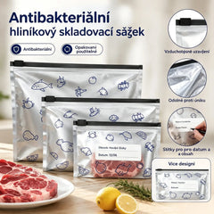 【30 sáčků】 antibakteriálních hliníkových sáčků, super snadno použitelných, pro zachování čerstvosti.