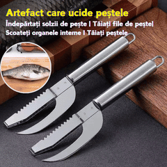 🍲Cumpărați 2 și primiți 2 gratuit🐟 Cuțit multifuncțional din oțel inoxidabil pentru răzuire eficientă a solzilor de pește【Ofertă de 4 bucăți】