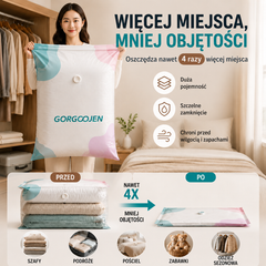 🧳5 za 129 zł.💨 Duży, kompresowalny worek próżniowy do przechowywania: nie wymaga pompki, szczelny i idealny do oszczędzania miejsca w walizkach i w domu ✈️