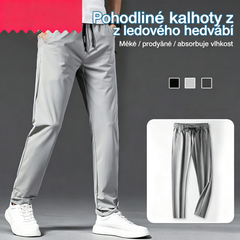 💥🔥🧊😍【M-5XL】Letní tenké kalhoty z ledového hedvábí pro volný čas pro muže