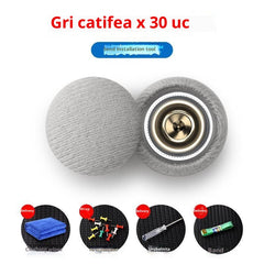 [30 pieces] Car roof tarpaulin detached, secured with nail clips, allowing for easy modification and restoration of car interior without disassembly (includes installation tool kit + screwdriver + towel)