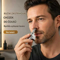 【2 kusy 520Kč】Mechanický ruční zastřihovač chloupků v nose ve vintage stylu