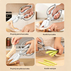 🔥✂️【Kup 1, a 1 dostaniesz gratis!59.5 zł / sztuka】🔥 Wielofunkcyjne nożyczki kuchenne, idealne do krojenia mięsa, pieczenia kurczaka, oddzielania kości itp.