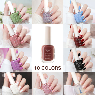 🔥✨【Compre 3 e Leve 2】💅🌈 Esmalte de Unhas de Secagem Rápida, Sem Lâmpada, Longa Duração, com Fragrância Suave