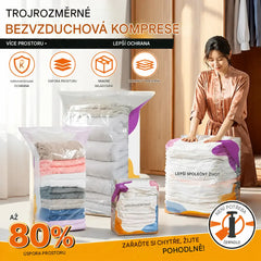 ⏳ 【Sada 4 kusů】1 sada 580 Kč🔥Vakuové kompresní sáčky bez pumpy, odolné pytle na skladování proti prachu