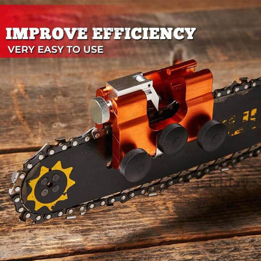 One manual chainsaw sharpener with three diamond blades (3 x 4-5-6 mm) and one handle.
