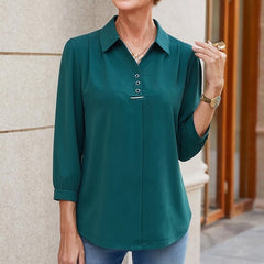 ✨ Elegancka bluzka szyfonowa XXL (XL-6XL) – wyszczupla sylwetkę i ukrywa niedoskonałości 💕