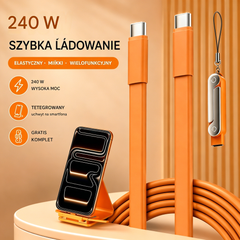 🔥【Kup 1, a 1 dostaniesz gratis!59.5 zł/komplet】 ⚡ Składany adapter do telefonu + Kabel do szybkiego ładowania 240 W typu C | ✅Obsługuje szybkie ładowanie i przesyłanie danych