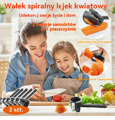 🔥【Zestaw 3 sztuk!-36.3 zł / sztuka】💮 Narzędzie do zwijania kwiatów z owoców i warzyw --- Łatwe w użyciu, zwija kwiaty za jednym razem