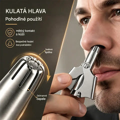 【2 kusy 520Kč】Mechanický ruční zastřihovač chloupků v nose ve vintage stylu