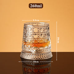 🥛💎 Obrotowa szklanka do whisky 360°