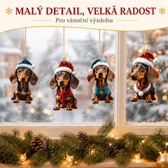 🎄【9dílná sada】🐕 Vánoční ozdoby ve tvaru pejsků jsou opravdu roztomilé