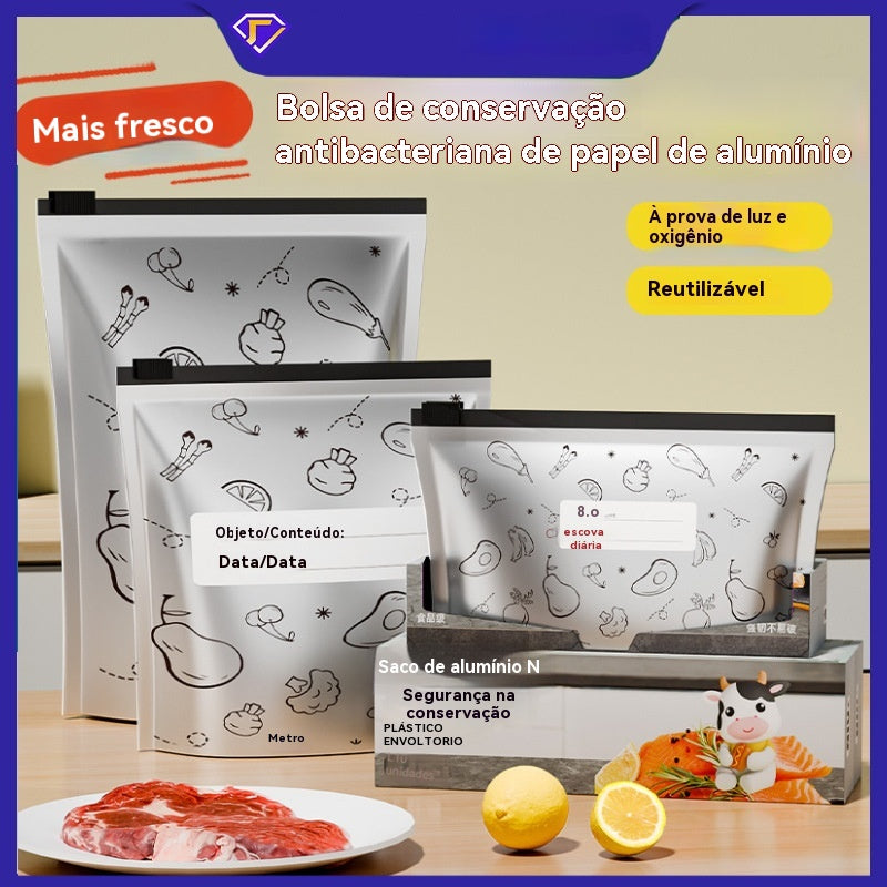 🔥🔥Sacos de alumínio antibacterianos, super convenientes de utilizar, com um excelente efeito de conservação.