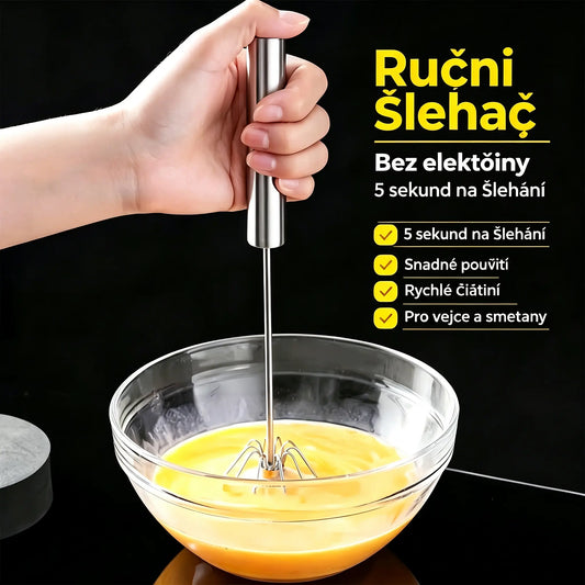 510 Kč【2dílná sada】Poloautomatický šlehač vajec z nerezové oceli