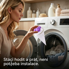 🌀6 kusů 540 Kč ✨ Plovoucí filtr do pračky – Zachycuje vlákna, vlasy a zvířecí chlupy při každém praní 🧺