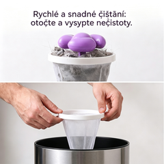 🌀6 kusů 540 Kč ✨ Plovoucí filtr do pračky – Zachycuje vlákna, vlasy a zvířecí chlupy při každém praní 🧺