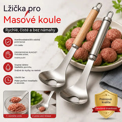 🍖 【2 kusy】Forma na masové koule z nerezové oceli 304 – ideální pro výrobu masových a rybích kuliček, perfektní na domácí vaření 🥄