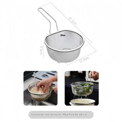 🔥🥳50% SLEVA🥗🍲Koš z nerezové oceli s drátěným filtrem
