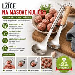 【2 ks】Forma na masové kuličky z nerezové oceli 304 – ideální pro přípravu masových a rybích kuliček, perfektní pro domácí vaření 🥄