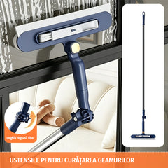 🧼✨ Curățător de geamuri 2 în 1 cu două fețe——cu mâner extensibil