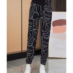 🔥Oferta ograniczona czasowo-50% zniżki🔥[S-4XL]Modne obcisłe spodnie z nogawkami wiosna i lato casual duży rozmiar【45-95kg】