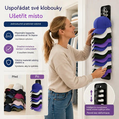 【2 kusy】Úsporný organizér na klobouky