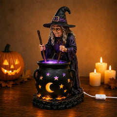 🧙‍♀️🎃Halloweenská socha čarodějnice v kotli