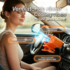 🌀 Ventilator hands-free cu afișaj LED, clemă integrată și 199 de niveluri reglabile