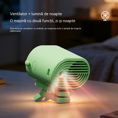 🌀 Ventilator cu montare pe haine, ecran LED, clemă integrată și 199 de niveluri de reglare