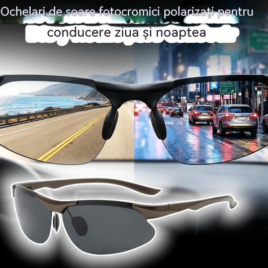 🕶️ Ochelari de soare fotocromatici polarizați, potriviți pentru condus atât ziua, cât și noaptea 🚗