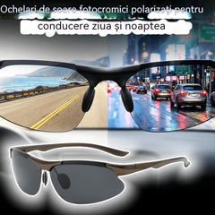 🕶️ Ochelari de soare fotocromatici polarizați, potriviți pentru condus atât ziua, cât și noaptea 🚗