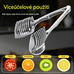 🍅 Ruční kuchyňský kráječ z nerezové oceli | Průvodce rovnoměrným krájením rajčat, citronů, cibule a dalších
