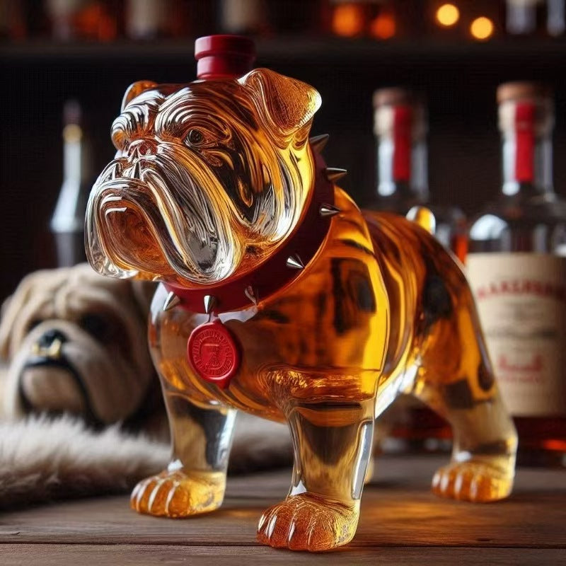 🐶【Oferta por tempo limitado】Uma divertida e peculiar garrafa de whisky em forma de buldogue francês