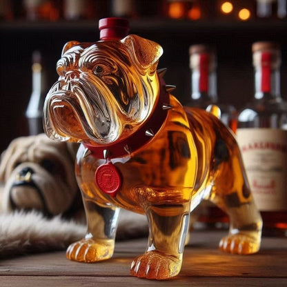 🐶【Oferta por tempo limitado】Uma divertida e peculiar garrafa de whisky em forma de buldogue francês