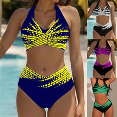 👙【Sleva 50 % 💥】【L–5XL】👉 Dvoudílné bikiny pro ženy ve větších velikostech ✅ Vysoký pas ✅ Vysoká elasticita