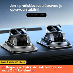 🔥【50% SLEVA】🚗 Bezpečné a chytré: Ultimátní 2v1 držák na telefon do auta! 🚗