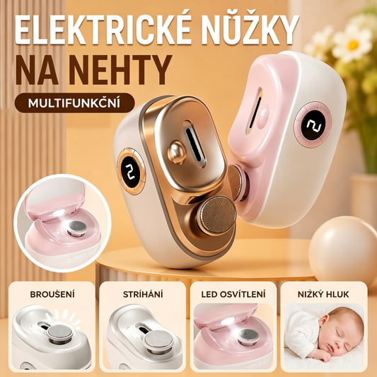 🔥Multifunkční elektrický pilník na nehty, elektrické kleštičky na nehty s ochranou proti skřípnutí