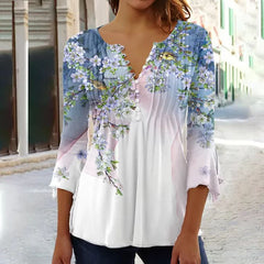[Časově omezená nabídka – 50%] [S-5XL] Módní dámské tričko s výstřihem do V