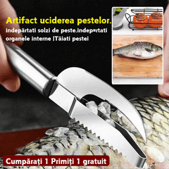 🍲Cumpărați 2 și primiți 2 gratuit🐟 Cuțit multifuncțional din oțel inoxidabil pentru răzuire eficientă a solzilor de pește【Ofertă de 4 bucăți】