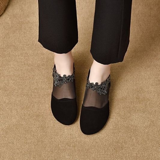 ✨50% Zniżki 【Rozmiary 35-41】🏆 Nowość Damskie Buty na Obcasie z Ażurową Siatką i Miękką Podeszwą