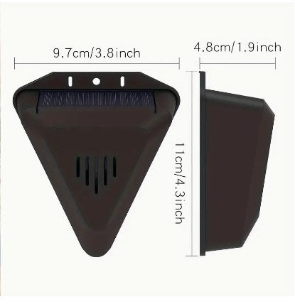 Solar-powered bird deterrent alarm for vegetable gardens, fish ponds, and rice paddies