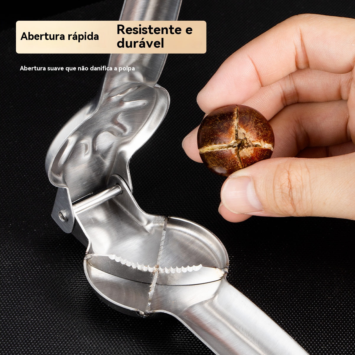 🌰✂️ Abridor de castanhas 🔥🍽️ Abre com um toque, não machuca as mãos! 💪