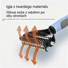 🐶【2 sztuki】Dwustronne szczotki do pielęgnacji zwierząt domowych do pielęgnacji i usuwania sierści