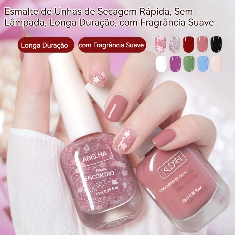 🔥✨【Compre 3 e Leve 2】💅🌈 Esmalte de Unhas de Secagem Rápida, Sem Lâmpada, Longa Duração, com Fragrância Suave