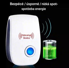 🔥【3ks】Ultrazvukový tichý fyzikální odpuzovač myší a hmyzu